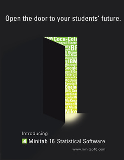 'Opening Door' print ad for Minitab 16 academic audience